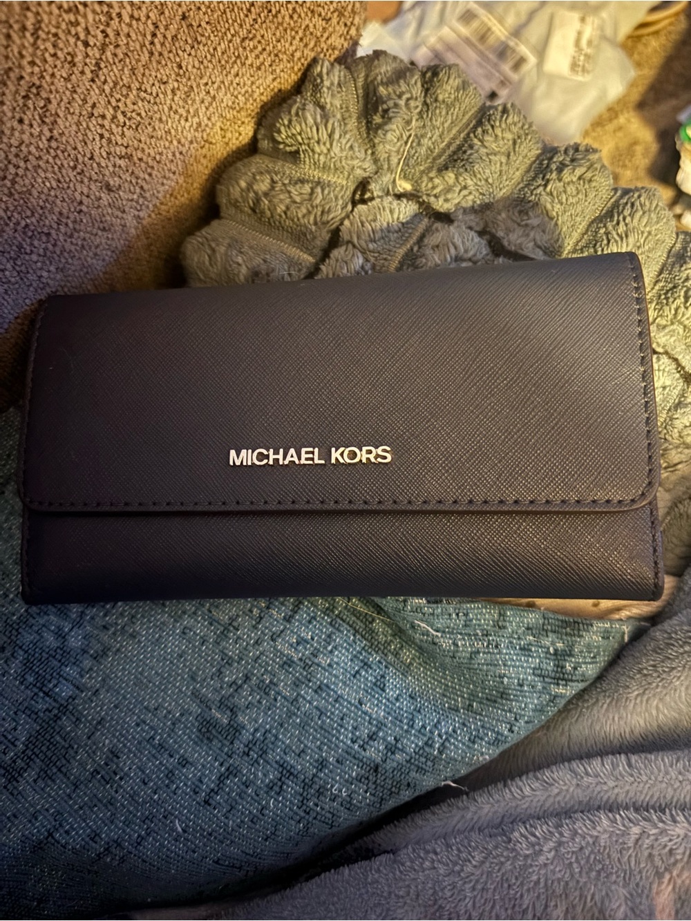 Michael Kors Navy Saffiano Leather Wallet